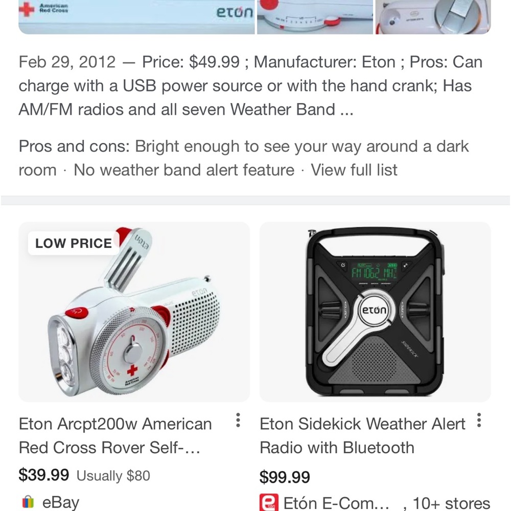 Eton Rover Self-Powered AM/FM/NOAA Weather Radio - Picture 10 of 10